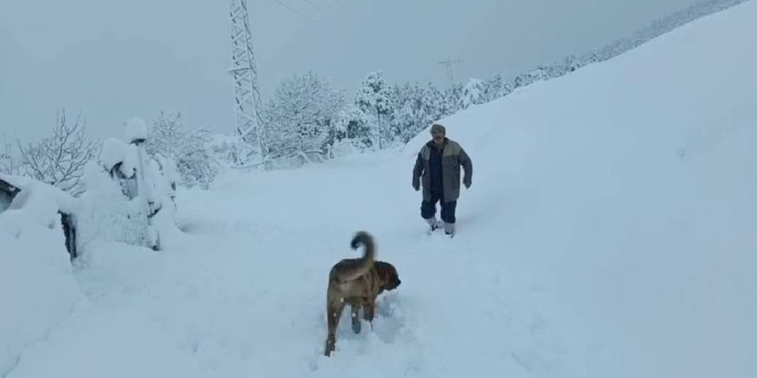 Kar bastırdı bembeyaz güne uyanıldı! Yarım metreye ulaşan kar su sıkıntısı çeken köylüye umut oldu 4